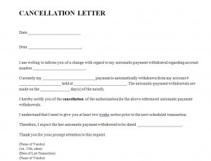 Sample Letter Of Cancellation Of Service from www.templatehaven.com